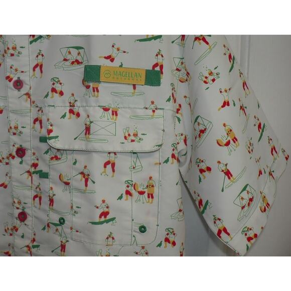 Magellan Outdoors Men's Laguna‎ Madre Print Short Sleeve Fishing Shirt XS $30 - Picture 4 of 4